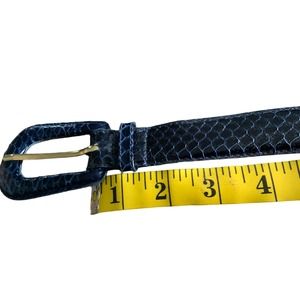 Ritz Accessory Collection Genuine Snake Skin Black Belt Size L